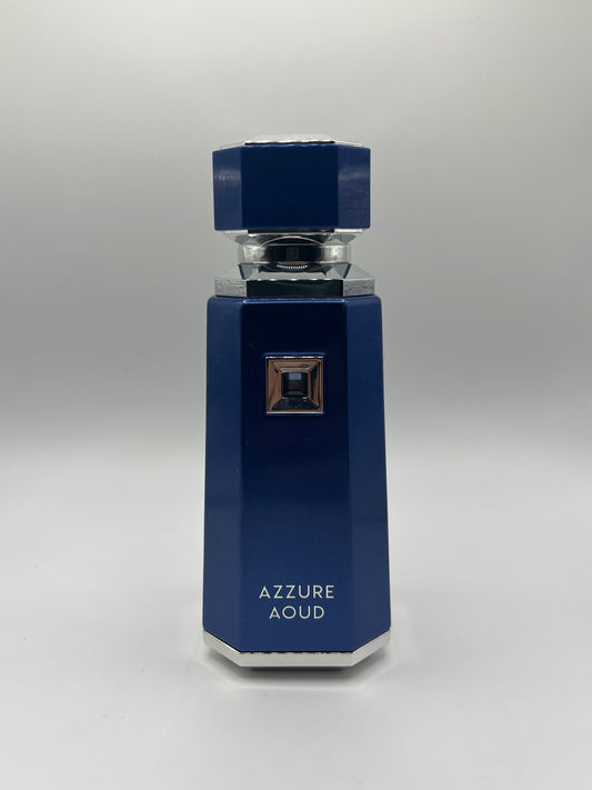 Azzure Aoud decant – fruity oud fragrance inspired by Oud Maracujá with passionfruit, saffron, oud, vanilla, and smoky woods.

