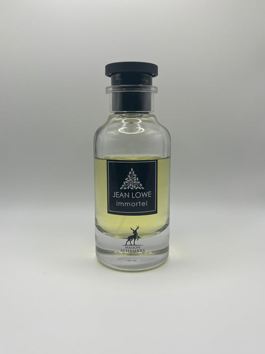 Jean Lowe Immortel decant – fresh citrus aromatic fragrance inspired by L’Immensité with grapefruit, ginger, rosemary, and ambroxan.

