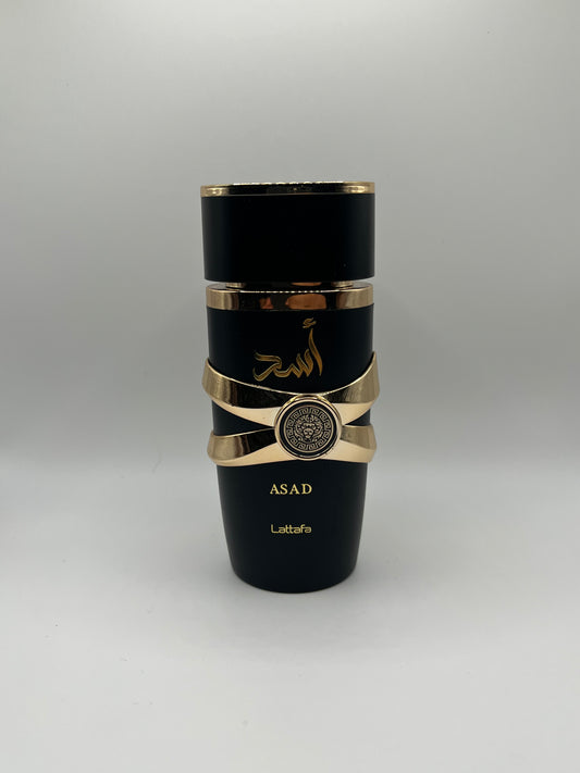 Asad decant – bold amber spicy fragrance inspired by Sauvage Elixir with pineapple, black pepper, coffee, vanilla, and patchouli.
