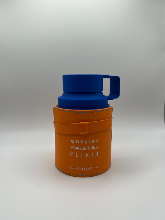 Odyssey Mandarin Sky Elixir by Armaf decant – citrus amber perfume with mandarin, lemon zest, vanilla, amber, and soft woods.
